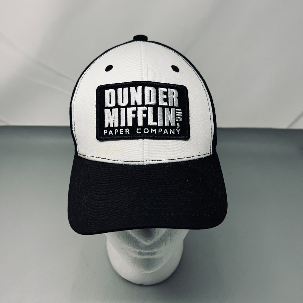 The Office Dunder Mifflin Paper Company Black White‎ Snapback Hat Adjustable B